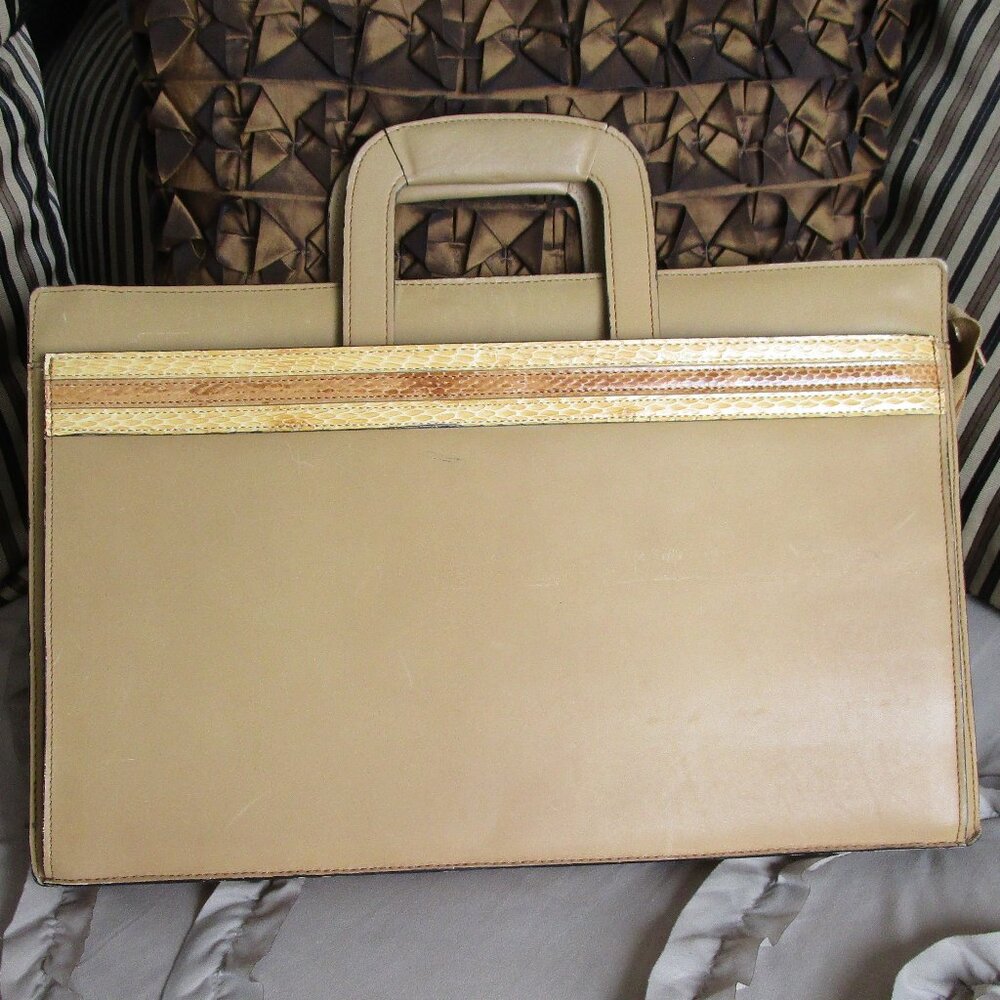 vintage leather briefcase